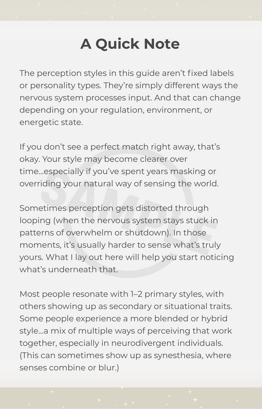 How YOU Perceive the World